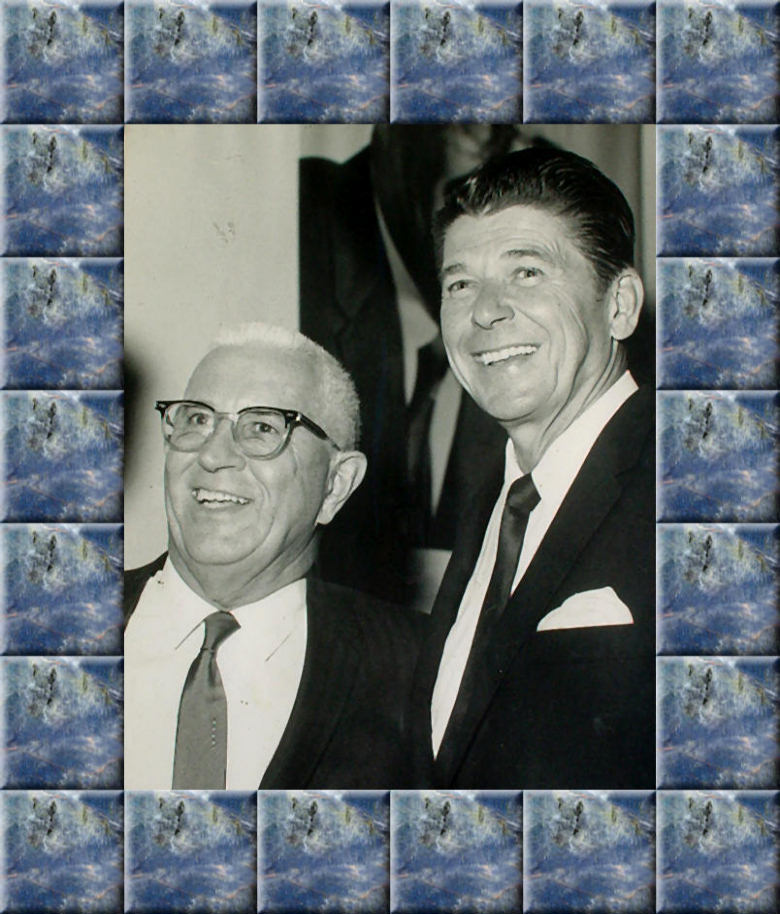 Photo of Burton W. Chace with CA Governor Ronald Reagan